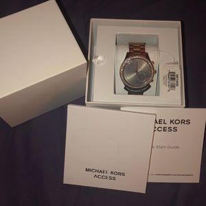 Rose gold hybrid watch